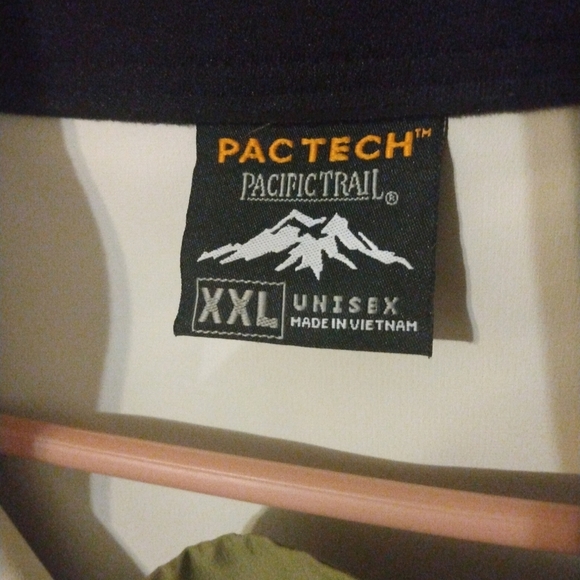Pac Tech Unisex Windbreaker Jacket Pacific Trails Unisex Green Black w. Mesh XXL - Picture 2 of 9